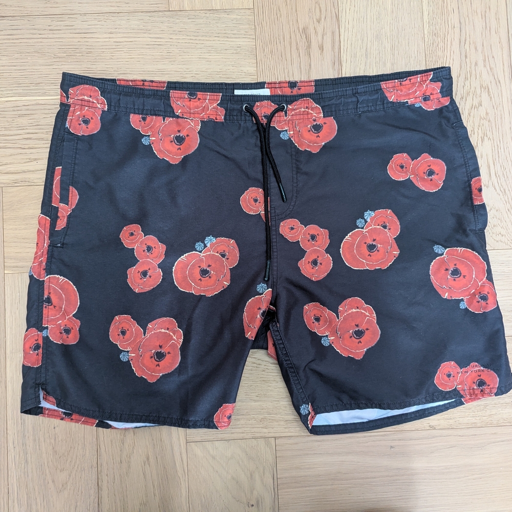 Saturdays New York City Red Floral Swim Shorts